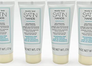 4 Mary Kay Fragrance Free Satin Hands Hand Cream & Tote Bag Travel Size