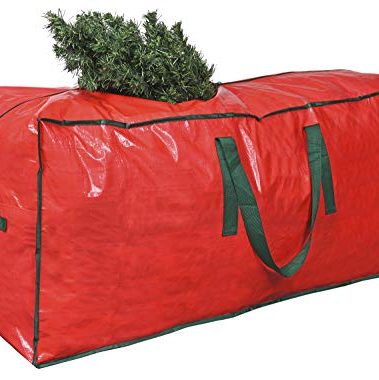 ProPik Christmas Tree Storage Bag | Fits Up to 9 Ft. Tall Disassembled Tree | 65” X 15” X 30” Holiday Tree Storage Case | Christmas Storage Container with Handles and Sleek Zipper (Red)