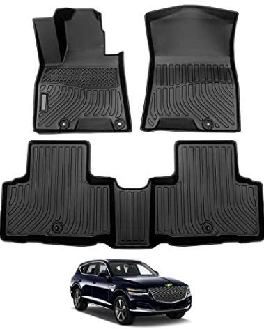 Cartist Floor Mats for 2021-2025 2026 Genesis GV80 (5 Seats), All Weather Floor Mats for GV80 Accessories Heavy Duyt Waterproof