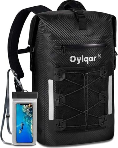 Oyiqar Dry Bag Backpack Waterproof Floating 25L/35L/55L Heavy Duty Dry Bag for Men, Roll Top Closure Waterproof Backpack for Kayaking, Boating, Hiking, Camping