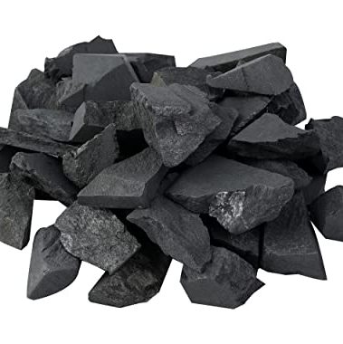 Gushijieju Raw Shungite Stones and Crystals, Karelia Shungite Minerals, 20-40mm 1/2 Ib