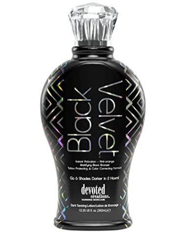 Devoted Creations Black Velvet Anti-Orange Mattifying Black Bronzer Tanning Lotion 12.25 oz