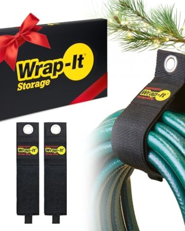 Heavy-Duty Wrap-It Storage Straps, 22" (2 Pack) - Hook and Loop Organizer Hanger for Extension Cords, Cables, Hoses, Rope and More for Garage, Home, Shop, Boat and RV Organization
