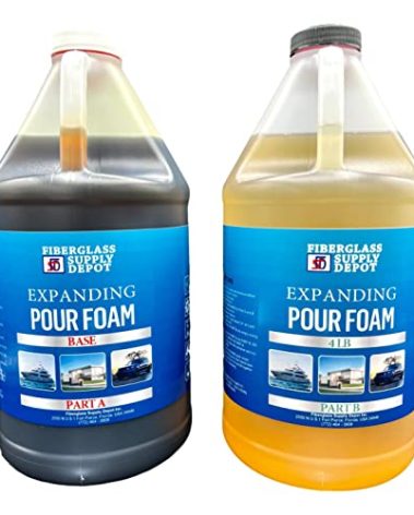 4 Lb. Density Expanding Pour Foam, 2 Part Polyurethane Closed Cell Liquid Foam for Boat and Dock Flotation, Soundproofing, Filling Voids, and Insulation (1 Gallon Kit)