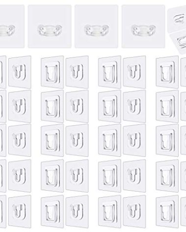 YCYBAB2J Double Sided Adhesive Wall Hooks,24 Pack Self Adhesive Hooks,Suitable for Hanging and Organizing