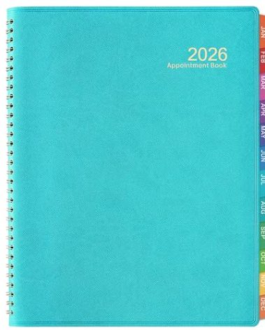 2026 Appointment Book - 53 Weeks Daily Planner 2026, January 2026 - December 2026, 8.5" x 11" Daily Organizer 2026, Appointment Planner 2026 with 15-Minute Increments