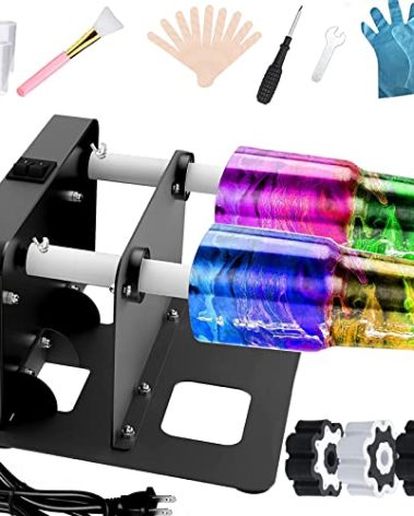 Creative Cuptisserie Cup Turner Double Tumbler Steel Frame Cup Spinner Machine for Drying Epoxy Resin DIY Rotisserie Motor Rotator Kit to Personalize Tumbler Crafts at Home Update