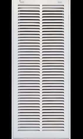 HVAC Premium 10 x 32 Duct Opening Steel Return Air Filter Grille, for 1-inch Filter, Removable Door, Flat Stamped HVAC Vent Cover Grille, Outer Dimensions 12.5 x 34.5