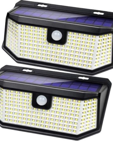 Aootek Solar Lights Outdoor 182 LEDs 2500Lm Solar Motion Sensor Lights IP65 Waterpro of with Wide Anglefor Patio Garden Garage Yard Front Door(2pack)