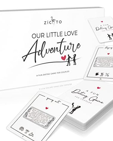 ZICOTO 40 Fun Date Night Ideas for Couples - The Perfect Scratch Off Card Deck Game for Unique Date Night Adventures - Great for Him/Your Boyfriend, Husband, Girlfriend or Wife