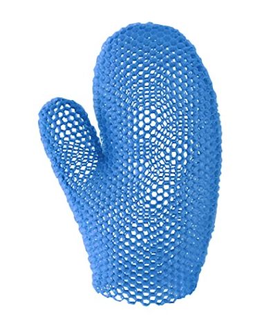 Supracor Spa Bath Mitt Body Exfoliator Face Scrub Sponge, Blue