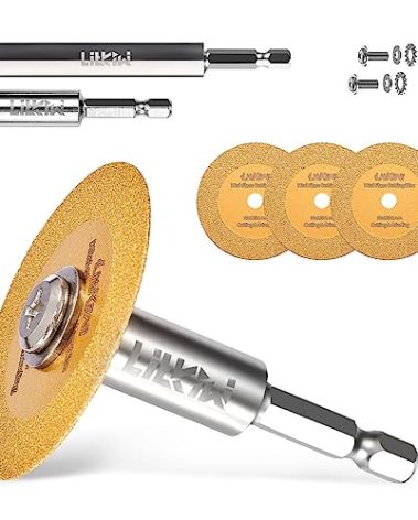 LitKiwi Mini Glasses Cutting Disc,1mm Ultra-Thin Diamond Cutting Blade Wheel,with 2PCS 1/4" Hex Shank,for Cutting Glass, Jade, Crystal, Ceramics and etc.