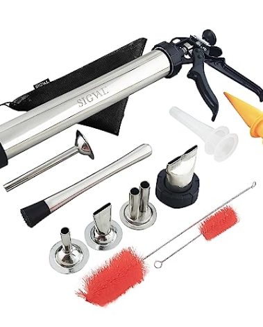 SIGVAL Frontier Jerky Gun, Beefy, with Stainless Steel Nozzles & Sausage Tips