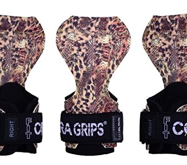 Cobra Grips PRO Weight Lifting Gloves Heavy Duty Straps Alternative Power Lifting Hooks for Deadlifts Adjustable Neoprene Padded Wrist Support Bodybuilding (FIT Leo Leather)