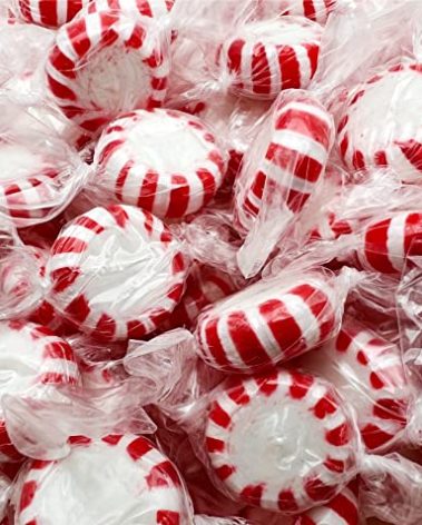 Starlight Mints - 2 Pound Bulk Pack (180 Count) - Peppermint Hard Candy - Old Fashioned Christmas Candy for Office Bowls, Holiday Buffets and Gifting - Festive Mints