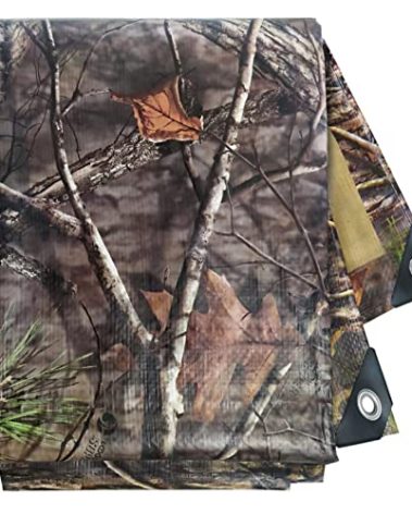 Tongcamo Heavy Duty 9 Mil Tarp Cover Waterproof UV Resistant Tarpaulin Used for Outdoor, Hunting, Camping, Backpacking, Canopy Tent, Ground Tarp, Cover Boat, Motorcycles, Roofs, Wood