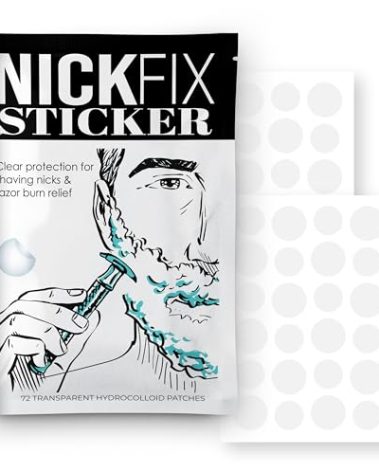 NICK FIX Shaving Patch Gifts for Men, Stocking Stuffer & Christmas Gift Idea, Holiday Shaving & Beard Care Kit, Travel Grooming Gift for Dad, Husband or Him, FSA Eligible, Styptic Pencil Alternative