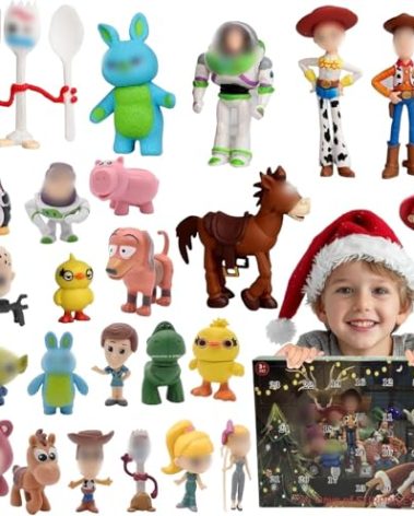 Advent Calendar 2025 Toys for Kids,24 Days Countdown Calendar to Christmas Surprise Toys Set with Anime Figure, Ideal Xmas Gifts for Boys Girls 3-8 Years Old