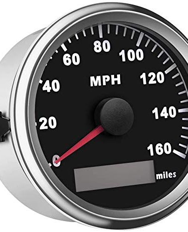 SAMDO Universal GPS Speedometer Boat Gauge with Odometer 85mm 160MPH, ATV Motorcycle Marine GPS Speedometer