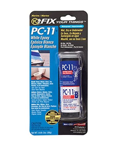 PC-Products PC-11 Epoxy Adhesive Paste, Two-Part Marine Grade, 2oz in Two Jars, Off White 20111
