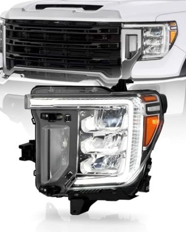 KEEKPO - For 2020 2021 2022 2023 GMC Sierra 2500 3500 HD w/Halogen Signal LED Headlight Headlamp Replacement Driver Side