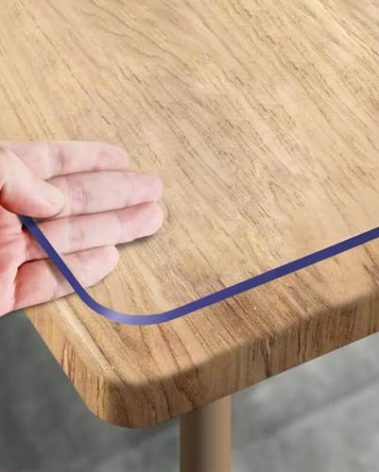 Royhom Clear Table Cover Protector 44 x 90 Inch, 1.5mm Thick Plastic Table Cover, Waterproof, Easy to Clean, Transparent PVC Desk Protector Mat for Dresser, TV Cabinet, Dining Room