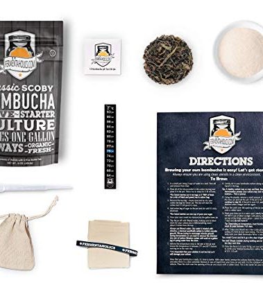 Fermentaholics Ingredient Kit - Classic Kombucha, Brews 1-Gallon, Organic, Kosher