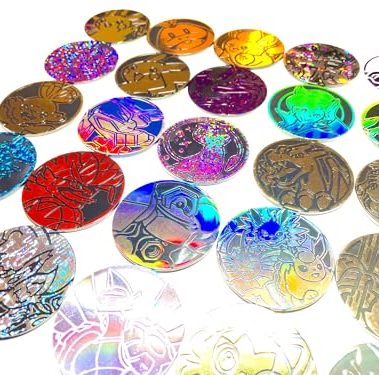 Pokémon 10 Assorted Pokémon Large Gaming Coins - No duplicates - Plastic Metallic Coins