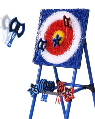 Stiatu Axe Throwing Bristle Target with 8 Throwing Axes Set,Axe Throwing Game for Backyard, Indoor &Outdoor,Yard Games,Carnival Games
