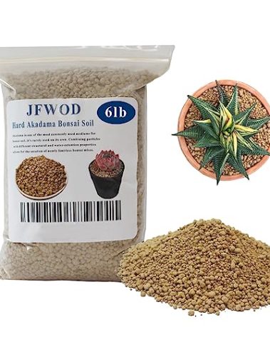 JFWOD 6lb Hard Akadama Bonsai Soil 3-6mm Small Grain for Cactus, Succulents, Bonsai Plants Soil Amendment, Prevent Over Water, Provides Optimal Water Retention, Fast Drainage