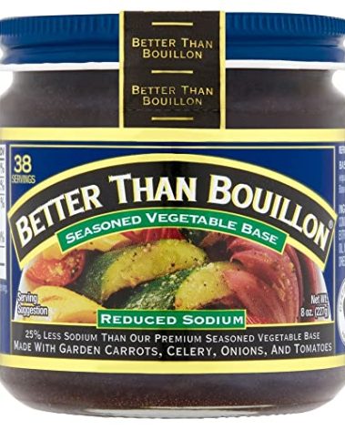 Better Than Bouillon All Natural Reduced Sodium Vegetable Base, Made with Seasoned Vegetables, Makes 9.5 Quarts of Broth, 38 Servings 8 Ounce (Pack of 1)