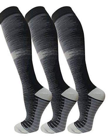 FuelMeFoot 3 Pack Copper Compression Socks - Compression Socks Women & Men Circulation - Best for Medical,Running,Athletic