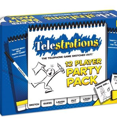 USAopoly Telestrations Party Pack 12 Player | 600 New Phrases to Sketch | Board Game | A Fun Family Game for Kids and Adults | Family Game Night Just Got Better | Telephone Game Sketched Out, Multi-colored