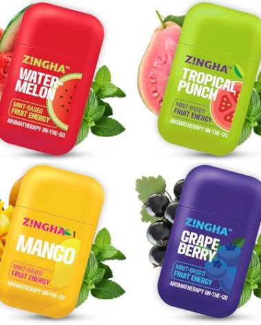 Z!NGHA Natural Aromatherapy Dual Nasal Inhaler Stick – Uplifting Essential Oil Blend for Refreshing Scents & Daily Clarity | Portable, Travel-Friendly Nasal Stick for Aromatic Enjoyment