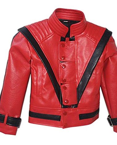 Michael Celebrate Jacket Children Kids Girls Jacket Costumes Gift for Perfromance Party Imitate Birthday (Red, 9T)