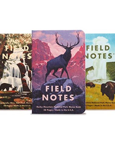 Field Notes: National Parks Series (Series C - Rocky Mountain, Great Smoky Mountains, Yellowstone) - Graph Paper Memo Book 3-Pack - 3.5 x 5.5 Inch