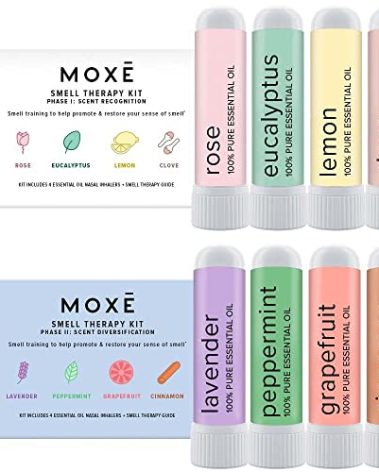 MOXĒ Smell Training Kit, Made in USA, 8 Essential Oils, Olfactory Regeneration, Helps Restore Sense of Smell, Natural Therapy for Smell Loss (Phase 1 & Phase 2 Bundle)