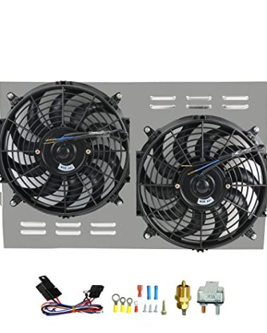 KUUHLERSAT Aluminum Radiator Shroud Fan Relay for Chevy Chevelle Impala Bel Air 1963-1968 1965 1966 1967