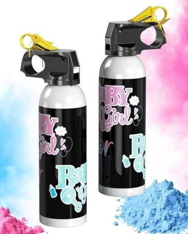 POPUPARTY Gender Reveal Fire Extinguisher Color Blasters, 1 Pink Blaster, 1 Blue Blaster