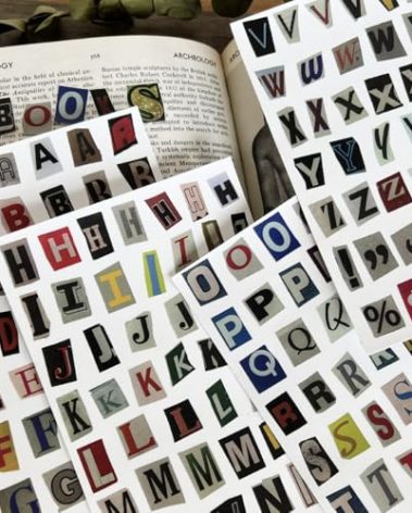 181pcs / 4 Sheets English Alphabet Number Symbol Label Sticker Pack Vintage Scrapbook Stickers Aesthetic Journaling Sticker Letters Junk Journal Scrapbook Supplies Kit Letter Stickers for Scrapbooking