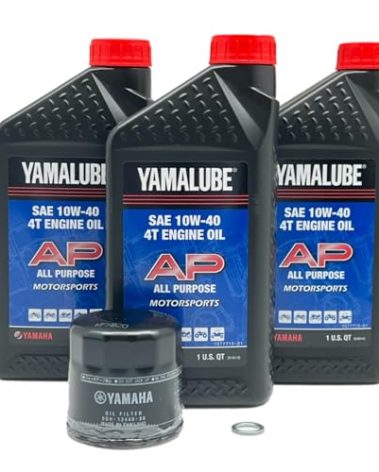 Yamaha Yamalube 2019-2024 Grizzly/Kodiak ATV All Purpose Oil Change Kit and Filter, #LUB-ATVCG-KT-40 and #5GH-13440-80-00 (Supercedes #5GH-13440-61-00)