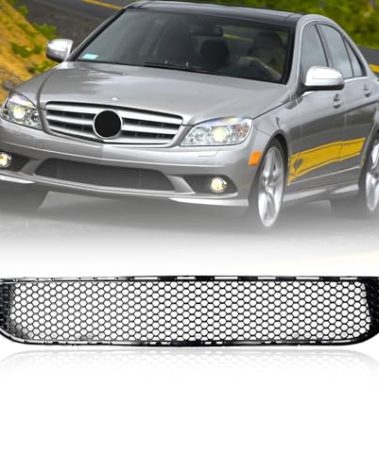 MATMACRO Front Bumper Grille Compatible For Mercedes Benz W204 C Class Front Grill C230 C300 C350 AMG 2008 2009 2010 2011 2048850153