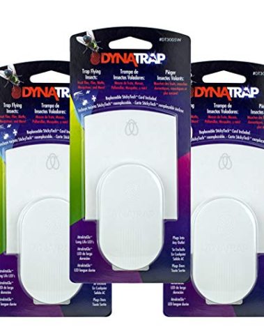 DynaTrap DT3005W-DS3 Fruit Fly, Gnat, Moth and Fly Discreet Outlet Trap - 3 Pack