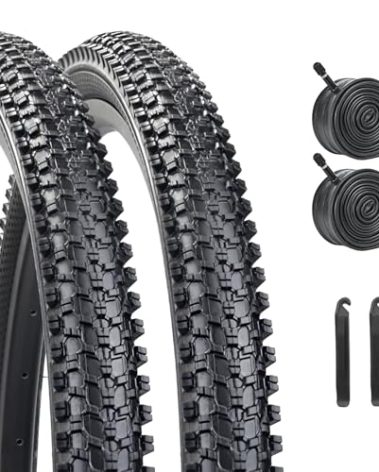 26x1.95 Bike Tire,HUIOK Folding Replacement Bike Tires 26 x 1.95,Cushioned and Comfortable MTB Bicycle tire,Rubber Tires for Hard Roads, Muddy