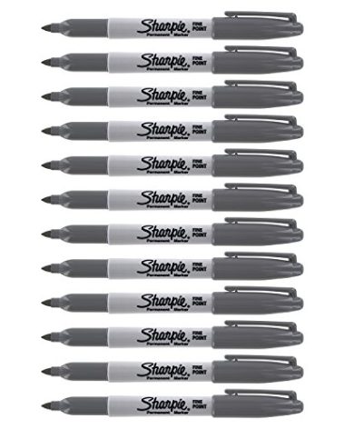 Sharpie Permanent Marker, Fine Point (12-Count, Slate Gray)