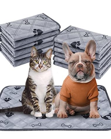 MelonArt Washable Dog Pee Pads Reusable Puppy Training Pads Non-Slip Waterproof Potty Mat for Training, Travel, Whelping, Housebreaking, Incontinence (18x24 inch (Pack of 6))