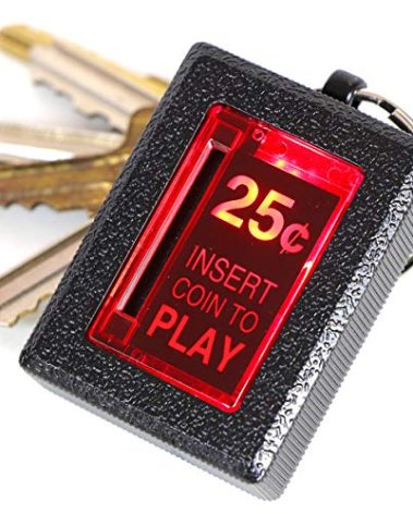 New Wave Toys RepliCade Insert Coin Keychain, Retro Accurate Replica Arcade Light Up LED Button