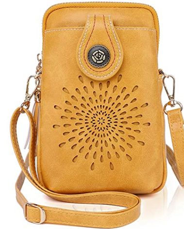 APHISON Small Crossbody Bags for Women, Lightweight Vegan Leather Cell Phone Purse, Cute Purses with Tassels