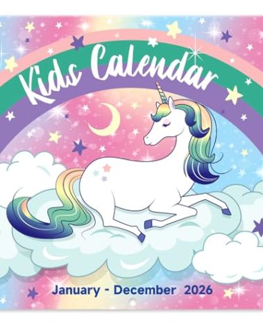 2026 Kids Calendar - 2026 Kids Wall Calendar, 12-Month Monthly Wall Calendar, Jan. 2026 - Dec. 2026, 2026 Calendar, 12" x 24" (Open), 2026 Wall Calendars