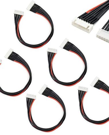 elechawk 7 Pin JST-XH 6S Balance Plug Extension Lead Wire 200mm 5 PCS for LiPo Battery Balance Charging 22AWG Silicone (6S)
